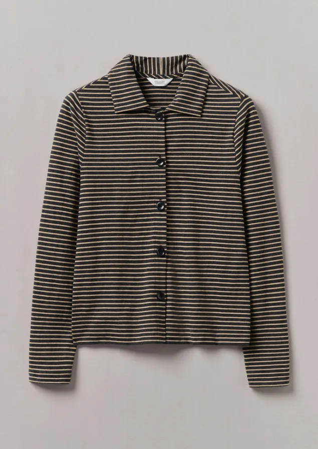stripe_cotton_jersey_shirt_10.webp Jersey | Shirts-TOAST Stripe Cotton Jersey Shirt Grey/Sand