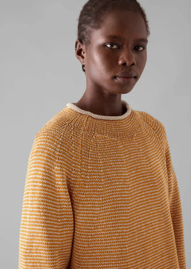 stripe_linen_cotton_sweater_13.webp Linen | Jersey-TOAST Stripe Linen Cotton Sweater Spice/Putty