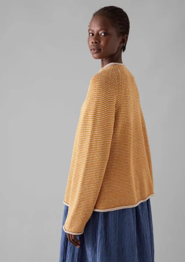 stripe_linen_cotton_sweater_24.webp Linen | Jersey-TOAST Stripe Linen Cotton Sweater Spice/Putty