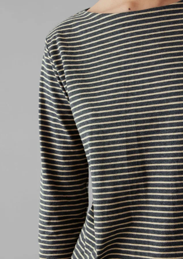 stripe_soft_cotton_long_sleeve_tee_7.webp Jersey | Tops & Tees-TOAST Stripe Soft Cotton Long Sleeve Tee Grey/Sand