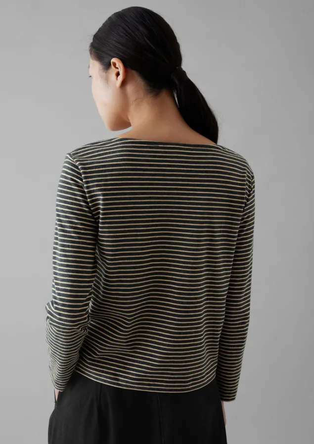 stripe_soft_cotton_long_sleeve_tee_9.webp Jersey | Tops & Tees-TOAST Stripe Soft Cotton Long Sleeve Tee Grey/Sand