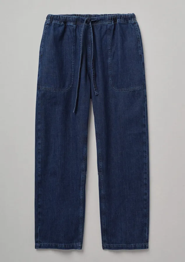Denim | Workwear-TOAST Suki Panelled Denim Trousers Indigo