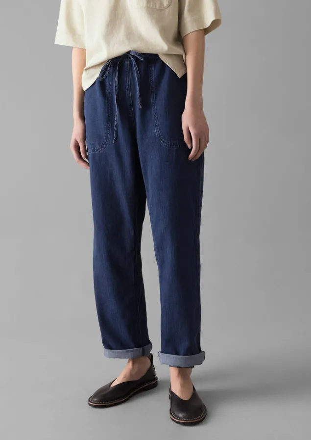 Denim | Workwear-TOAST Suki Panelled Denim Trousers Indigo
