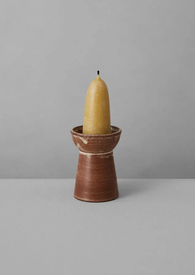 Decorative Pieces | Ceramics-TOAST SZ Ceramics Pillar Candle Holder Chestnut