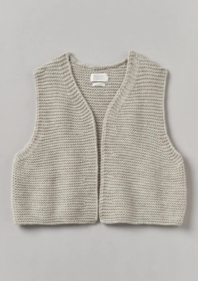Knitwear-TOAST Textured Knit Gilet Harvest