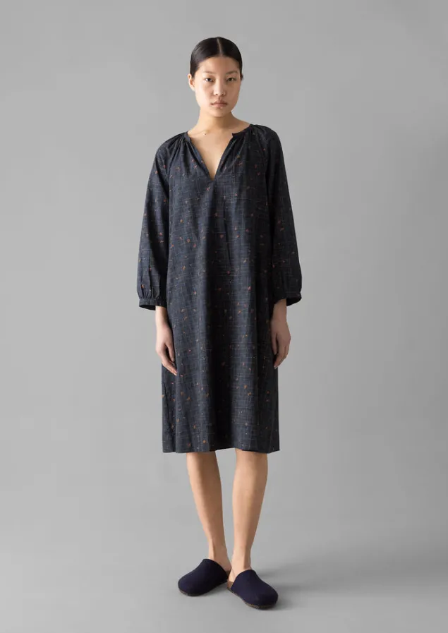 trellis_floral_block_print_nightdress_5-1.webp Nightwear | Loungewear-TOAST Trellis Floral Block Print Nightdress Blueberry