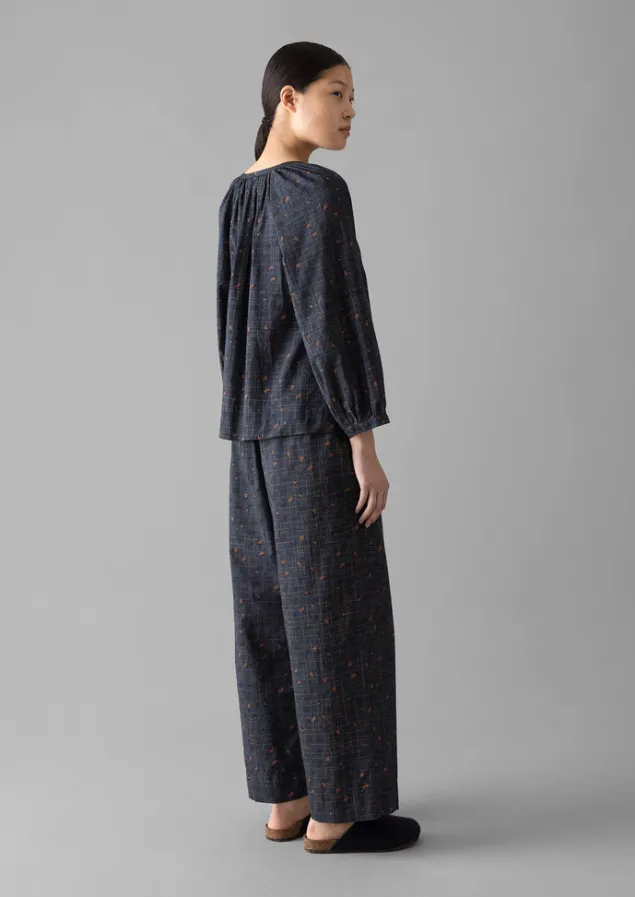 trellis_floral_block_print_pyjamas_2-1.webp Nightwear-TOAST Trellis Floral Block Print Pyjamas Blueberry
