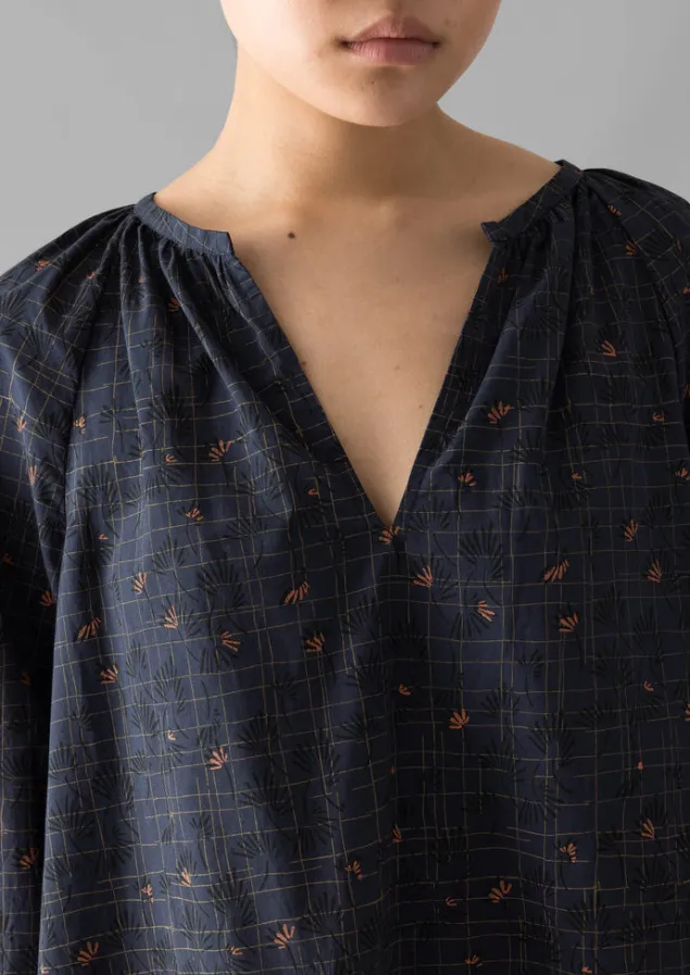 trellis_floral_block_print_pyjamas_3-1.webp Nightwear-TOAST Trellis Floral Block Print Pyjamas Blueberry