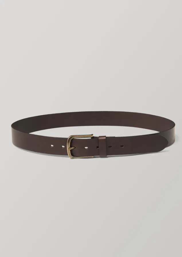 Bags & Belts-TOAST Vegetable Tanned Leather Belt DarkBrown