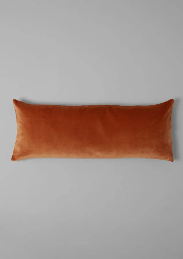 Textiles | Cushions & Covers-TOAST Velvet Bolster Cushion SoftGinger/Natural