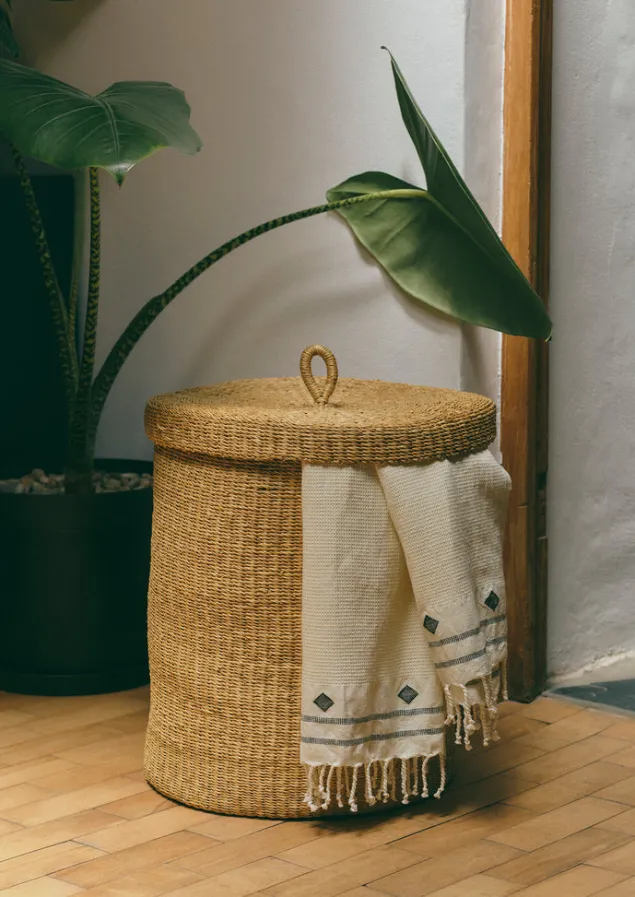 Bathroom | Baskets-TOAST Veta Vera Laundry Basket Natural