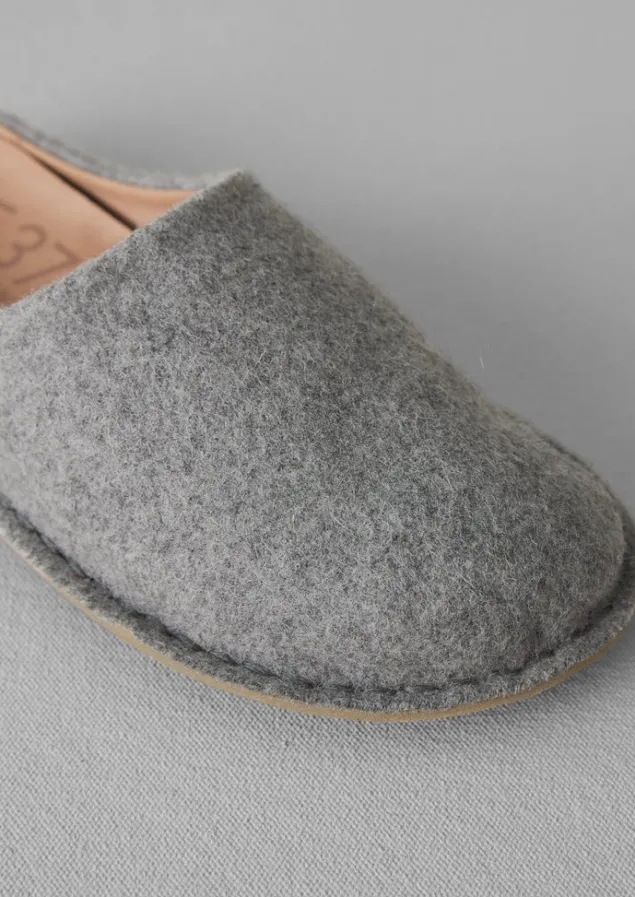 Slippers | Nightwear-TOAST Viba Roma Felt Slippers Grey