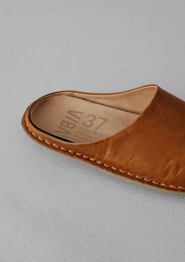 Shoes | Slippers-TOAST Vibae Roma Leather Mules Tan