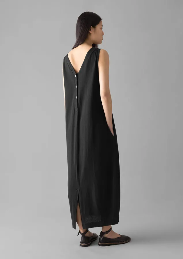vneck_cotton_jersey_dress_10.webp Loungewear | Dresses-TOAST V-Neck Cotton Jersey Dress WashedBlack