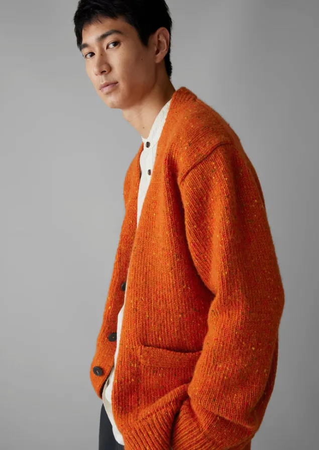 vneck_donegal_wool_cardigan_2.webp Knitwear-TOAST V-Neck Donegal Wool Cardigan WildCarrot