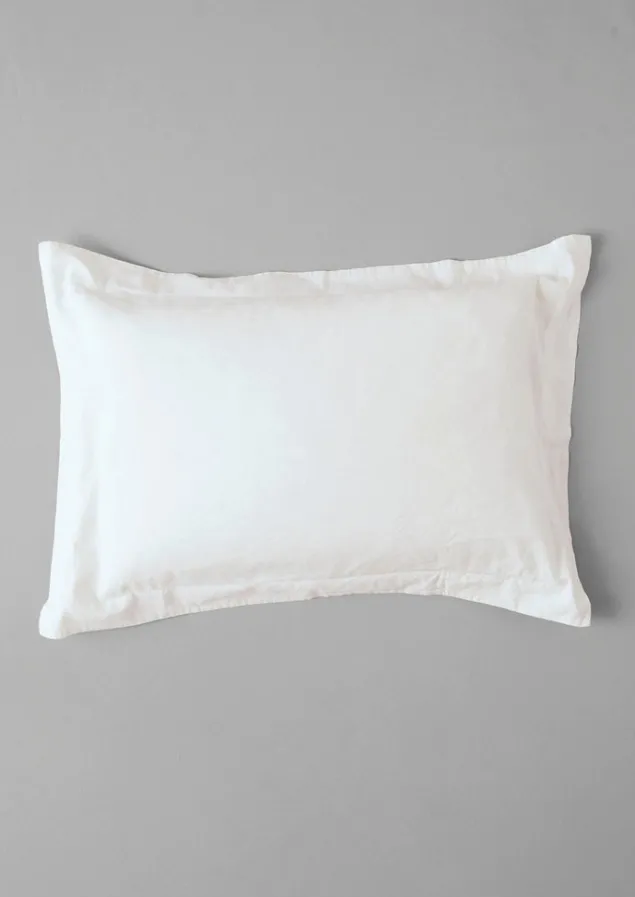 Textiles | Bed Linen-TOAST Washed Linen Cotton Oxford Pillowcase Set Ecru