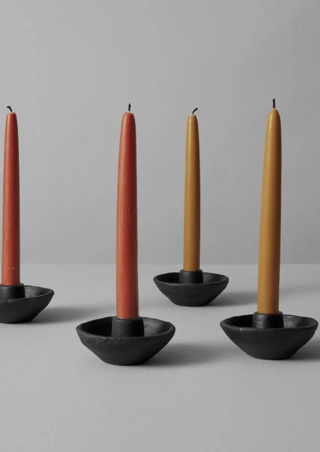 wax_atelier_set_of_four_dinner_candles_1.webp Candles & Holders-TOAST Wax Atelier Set of Four Dinner Candles Caramel/Carnelian