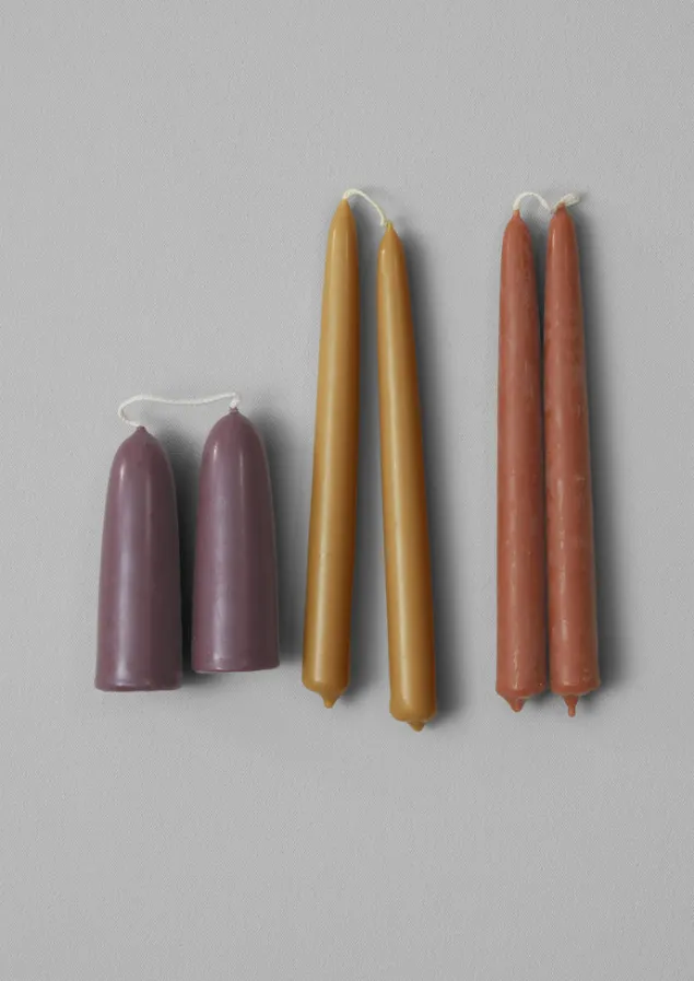 wax_atelier_set_of_four_dinner_candles_3.webp Candles & Holders-TOAST Wax Atelier Set of Four Dinner Candles Caramel/Carnelian