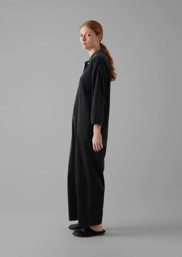 Loungewear | Jumpsuits-TOAST Wide Leg Organic Cord Jumpsuit Charcoal