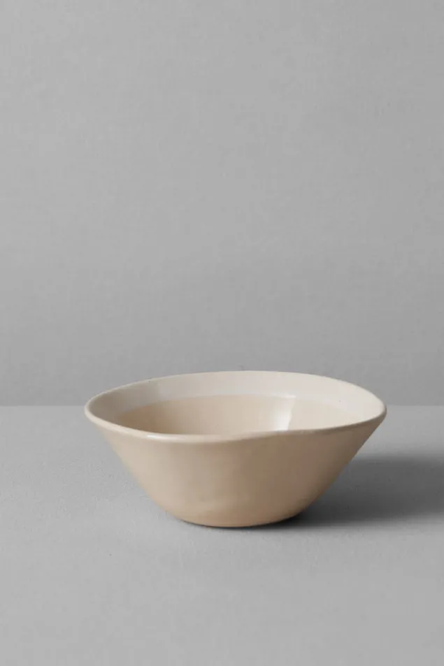 Ceramics | Tableware-TOAST Wonki Ware White Wash Pudding Bowl Natural/White