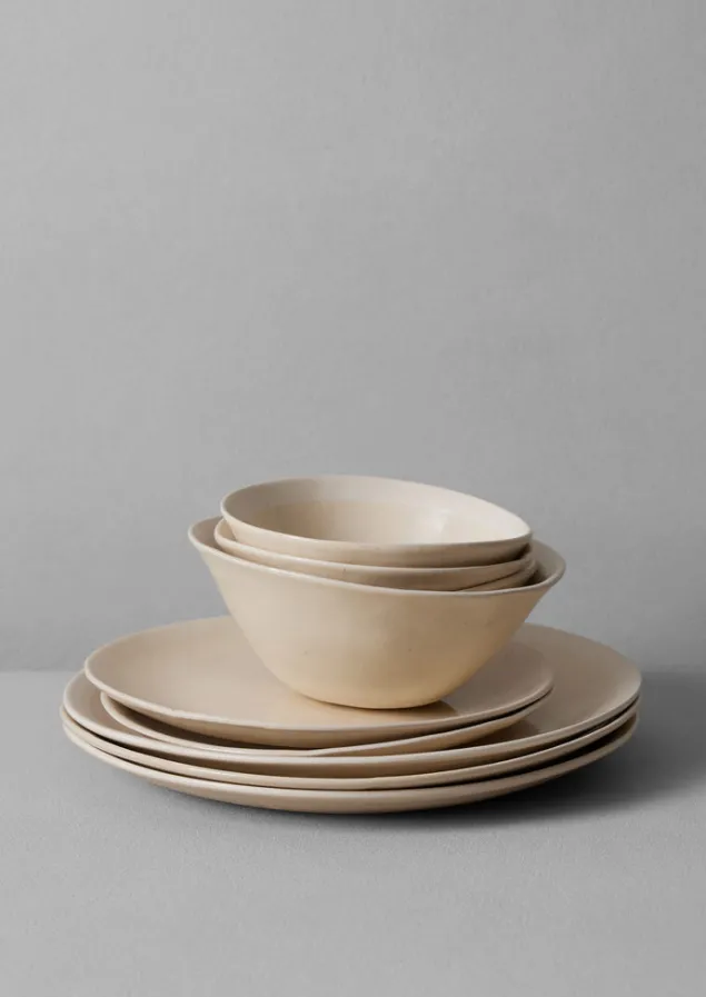 wonki_ware_white_wash_side_plate_3.webp Ceramics | Tableware-TOAST Wonki Ware White Wash Side Plate Natural/White