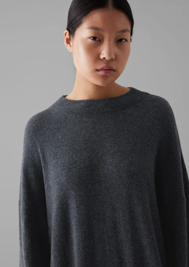 wool_cashmere_jumper_dress_16.webp Cashmere | Loungewear-TOAST Wool Cashmere Jumper Dress CharcoalMelange