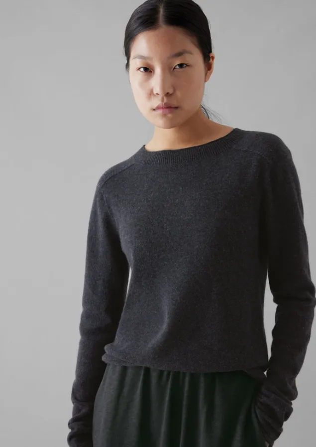 Loungewear | Knitwear-TOAST Wool Cashmere Neat Sweater Charcoal
