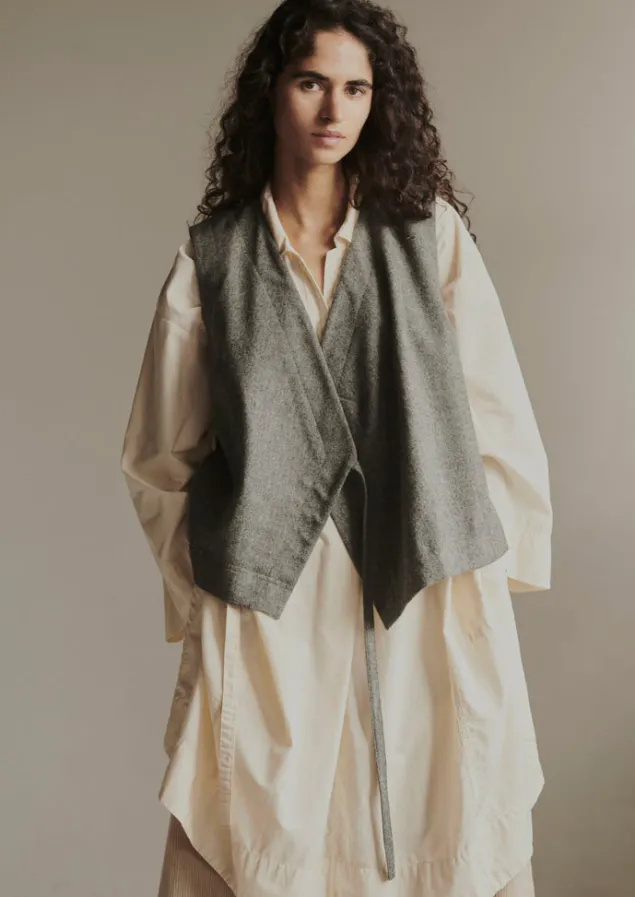 wool_flannel_sleeveless_jacket_2.webp Coats & Jackets-TOAST Wool Flannel Sleeveless Jacket GreyMelange