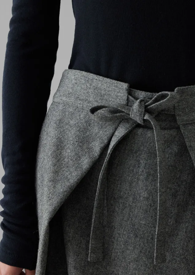 wool_flannel_tie_front_culottes_10.webp Skirts | Trousers-TOAST Wool Flannel Tie Front Culottes GreyMelange