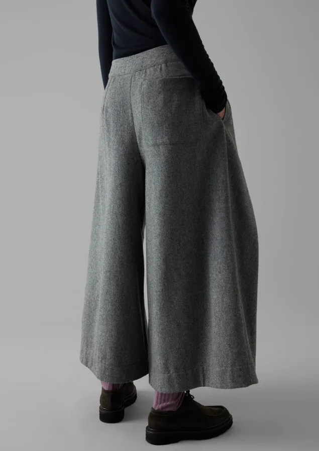 wool_flannel_tie_front_culottes_11.webp Skirts | Trousers-TOAST Wool Flannel Tie Front Culottes GreyMelange