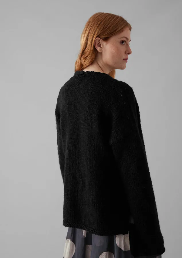 wool_knitted_wrap_jacket_14.webp Jersey | Loungewear-TOAST Wool Knitted Wrap Jacket Black