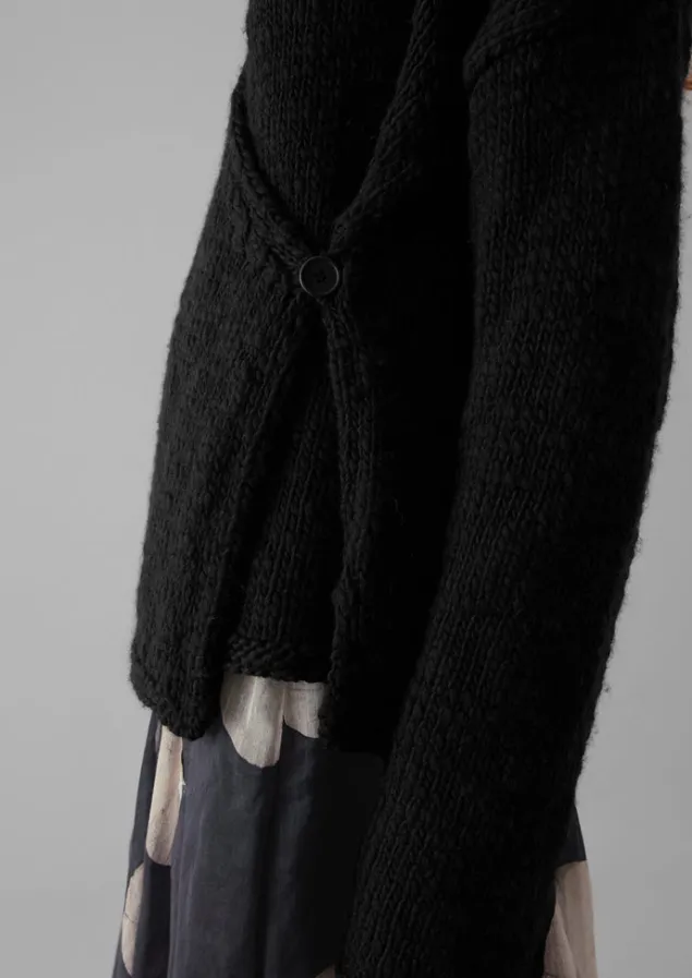 wool_knitted_wrap_jacket_2.webp Jersey | Loungewear-TOAST Wool Knitted Wrap Jacket Black